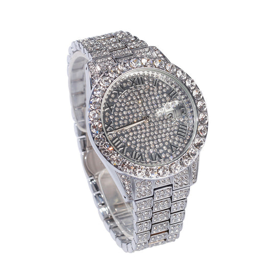 Hip-hop full-diamond waterproof quartz watches - Rapper's Digest