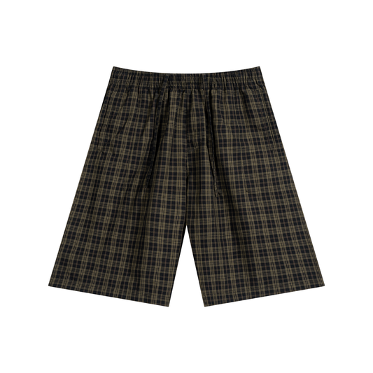Plaid Wide Leg Shorts