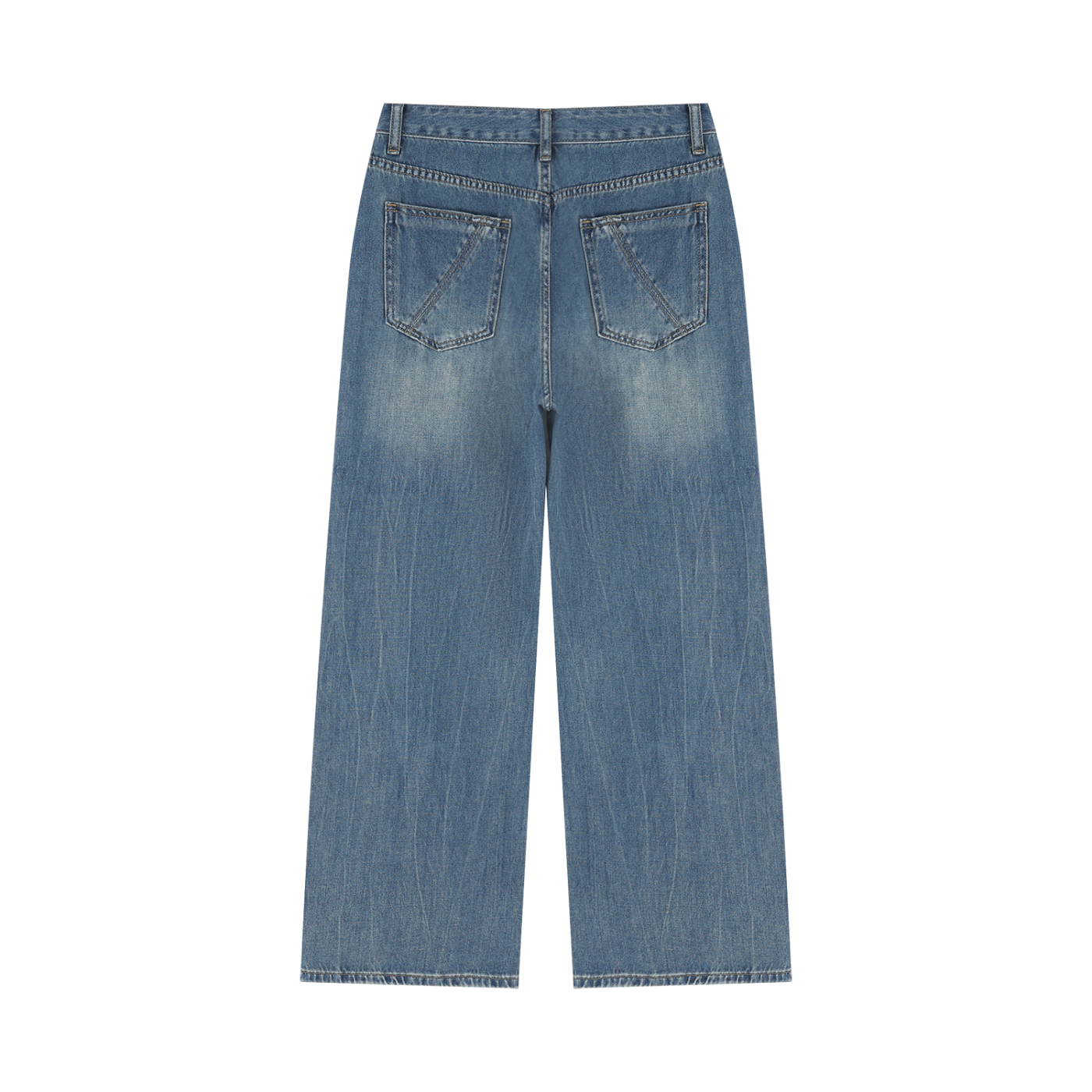 Vintage Wash Wide Leg Jeans