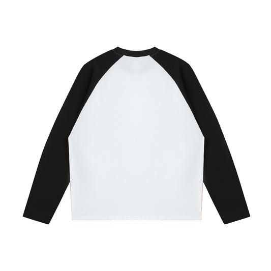 Color-Blocked Raglan Long-Sleeve T-Shirt - Rapper's Digest