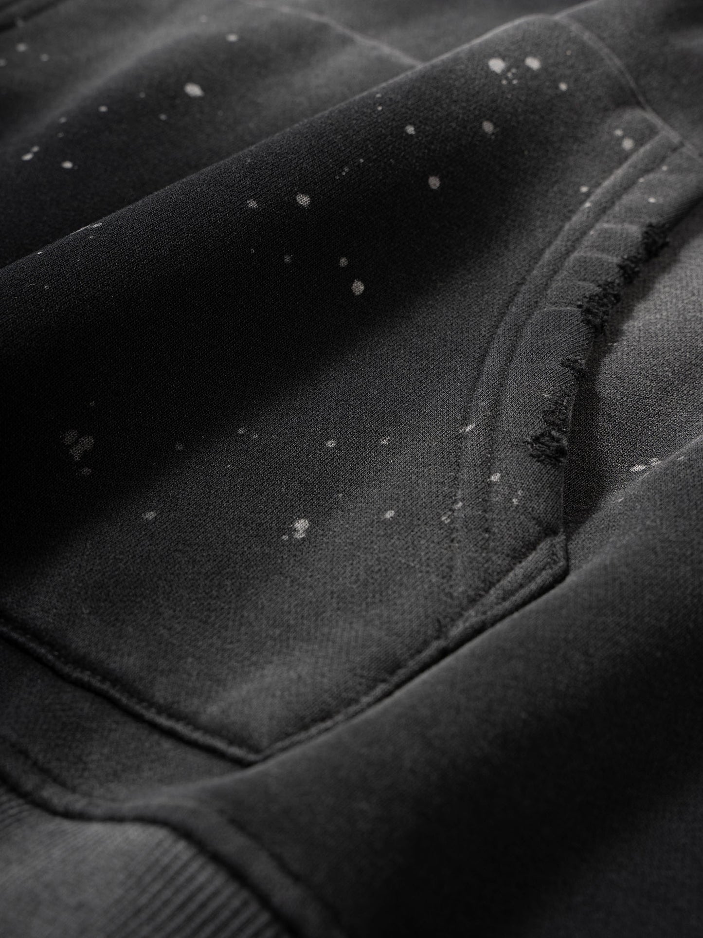 Vintage Wash Frayed Fleece Hoodie - Rapper's Digest