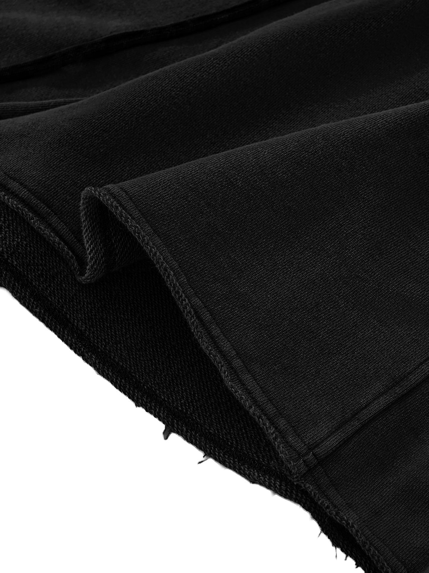 Washed Raw Edge Drawstring Shorts - Rapper's Digest