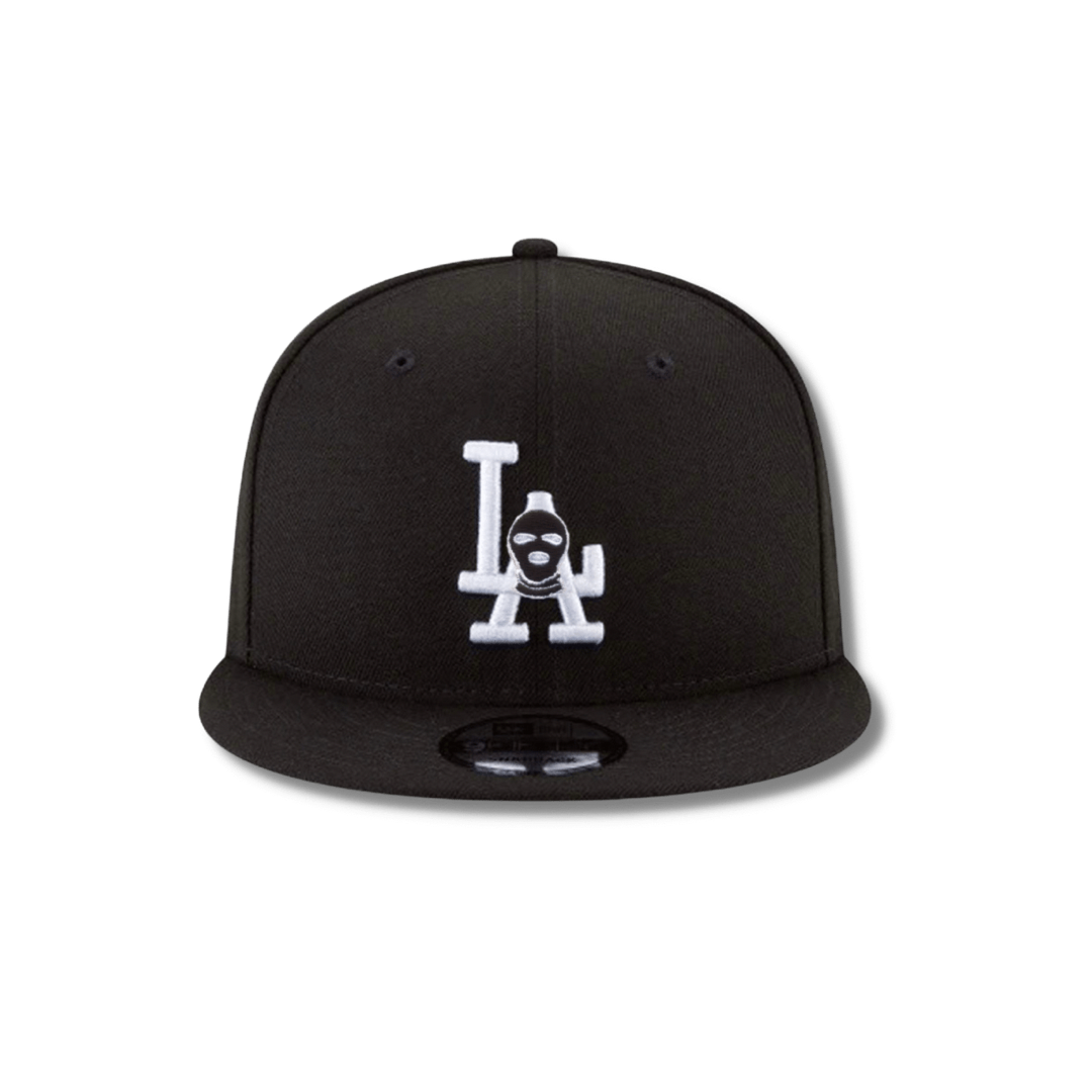 LA Dodgers SKI Mask fitted baseball hat - DUMBFRESHCO