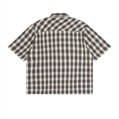 Boxy Plaid Short Sleeve Shirt