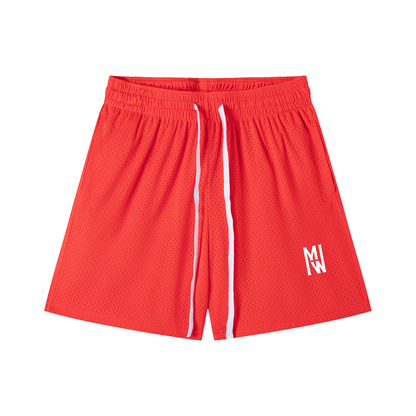 Mori White Mesh Drawstring Shorts - Rapper's Digest