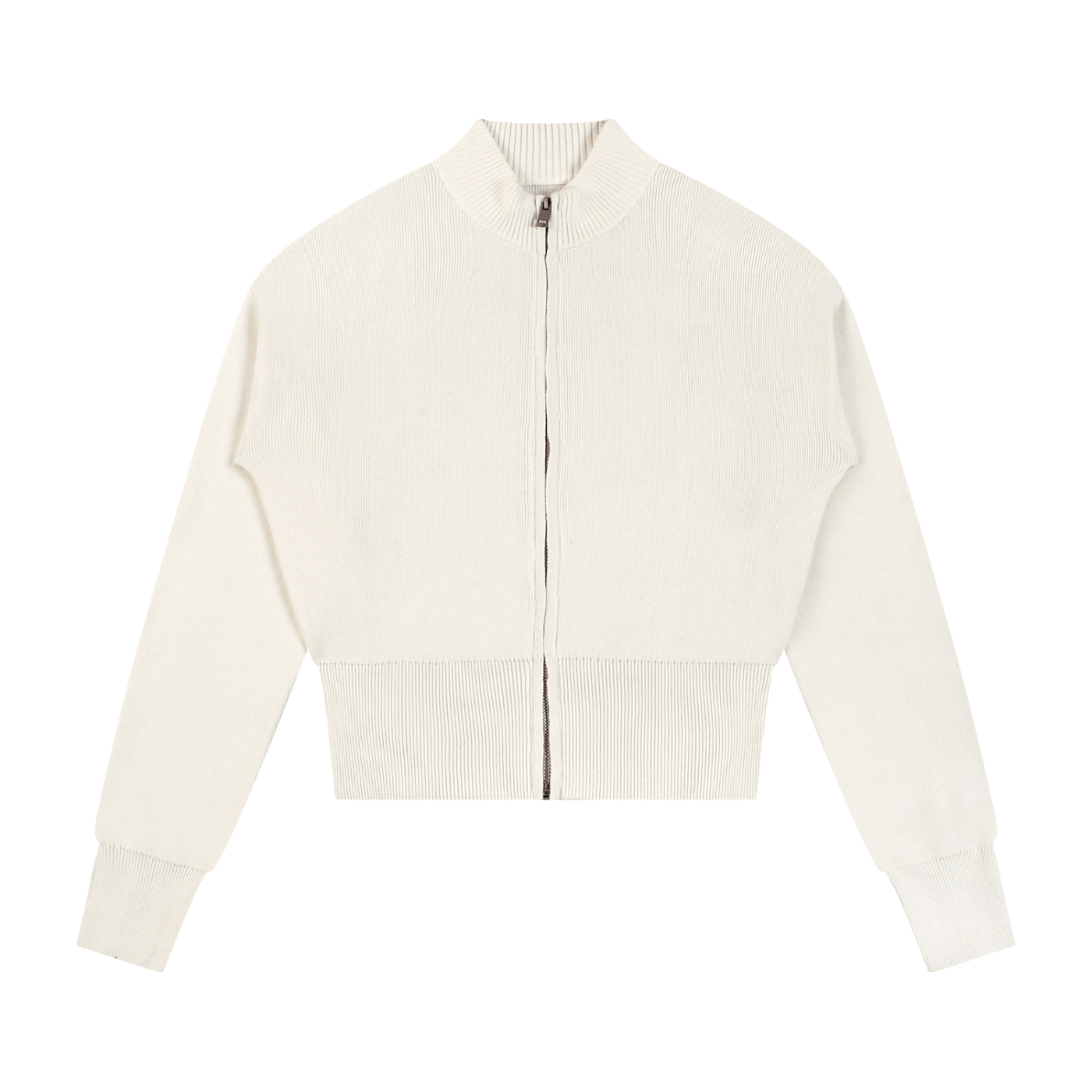 Mock Neck Zip Up Cardigan
