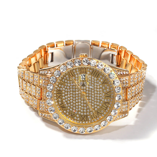 Hip-hop full-diamond waterproof quartz watches - Rapper's Digest