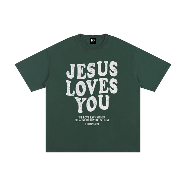 Jesus Loves You Cotton T-Shirt - Rapper's Digest