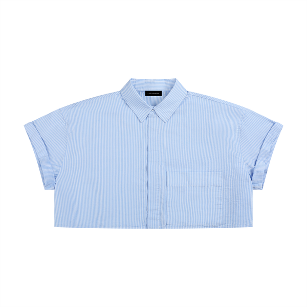 Striped Boxy Cropped Shirt - Rapper's Digest