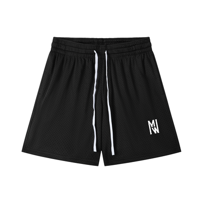 Mori White Mesh Drawstring Shorts - Rapper's Digest
