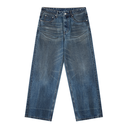Vintage Wash Baggy Denim Jeans - Rapper's Digest