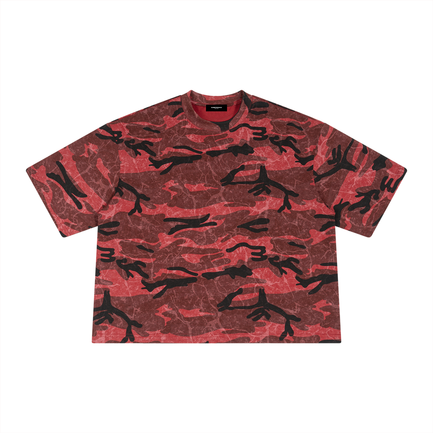 Boxy Camo Print T-Shirt