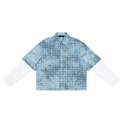 Vintage Wash Plaid Short Sleeve Shirt