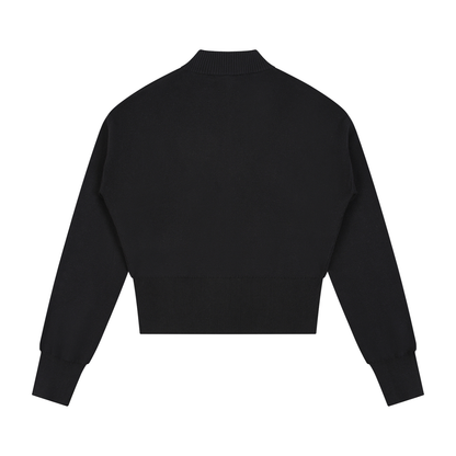 Mock Neck Zip Up Cardigan