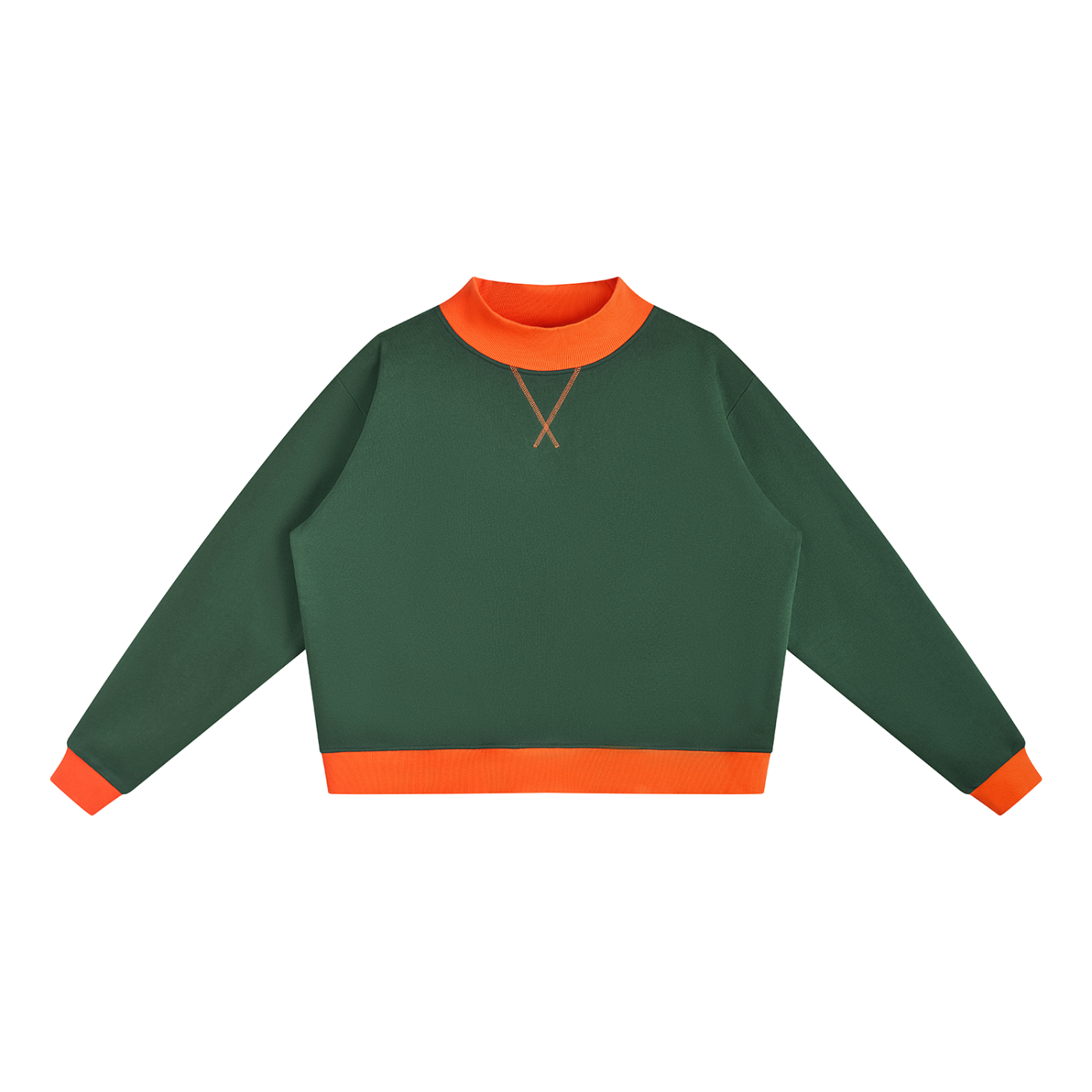 Mock Neck Crewneck Sweatshirt