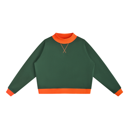 Mock Neck Crewneck Sweatshirt