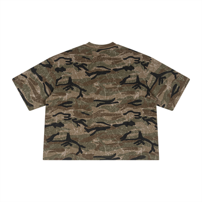 Boxy Camo Print T-Shirt