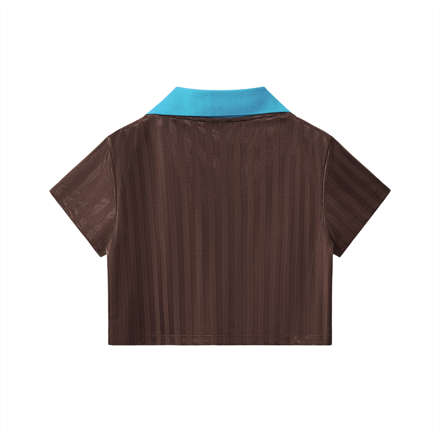 Contrast Collar Striped Cropped Jersey - Rapper's Digest