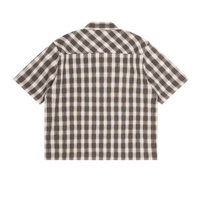 Boxy Plaid Short Sleeve Shirt