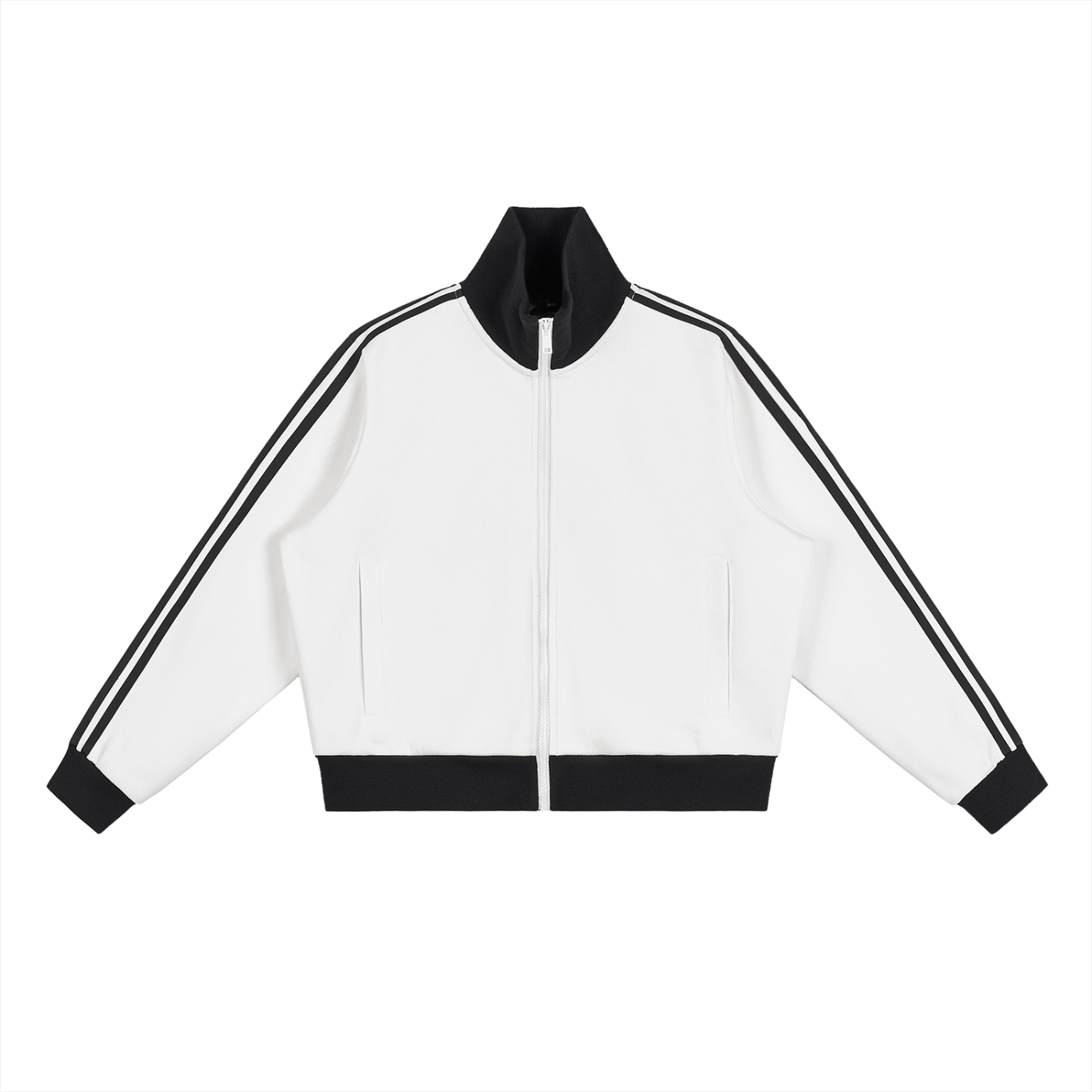 Side Stripe Cropped Track Jacket - Rapper's Digest