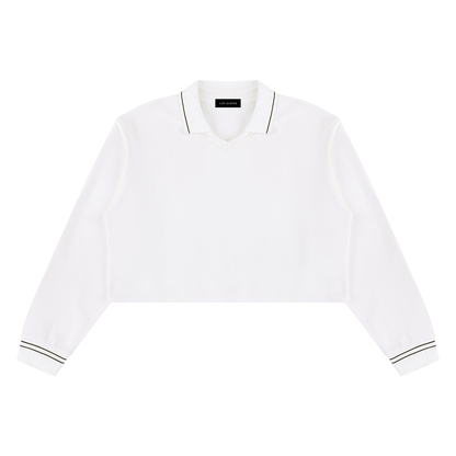Crop Collared Sweatshirt