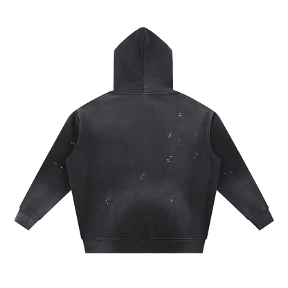 Mori White Vintage Washed Fleece Hoodie - Rapper's Digest