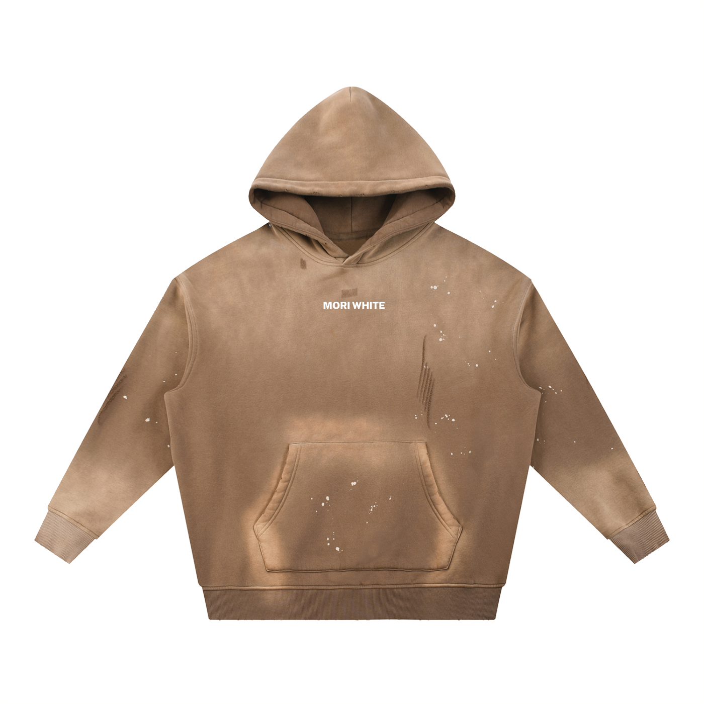 Mori White Vintage Washed Fleece Hoodie - Rapper's Digest