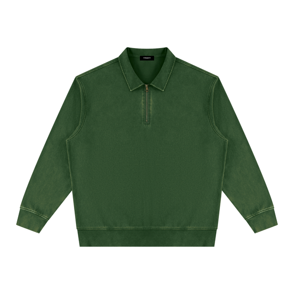 Vintage Wash Quarter-Zip Sweatshirt - Rapper's Digest