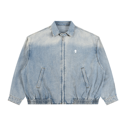 Vintage Wash Full-Zip Denim Jacket - Rapper's Digest