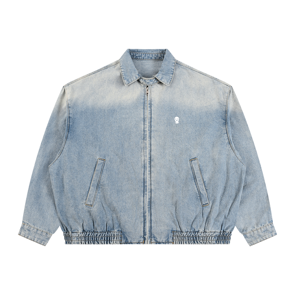 Vintage Wash Full-Zip Denim Jacket - Rapper's Digest