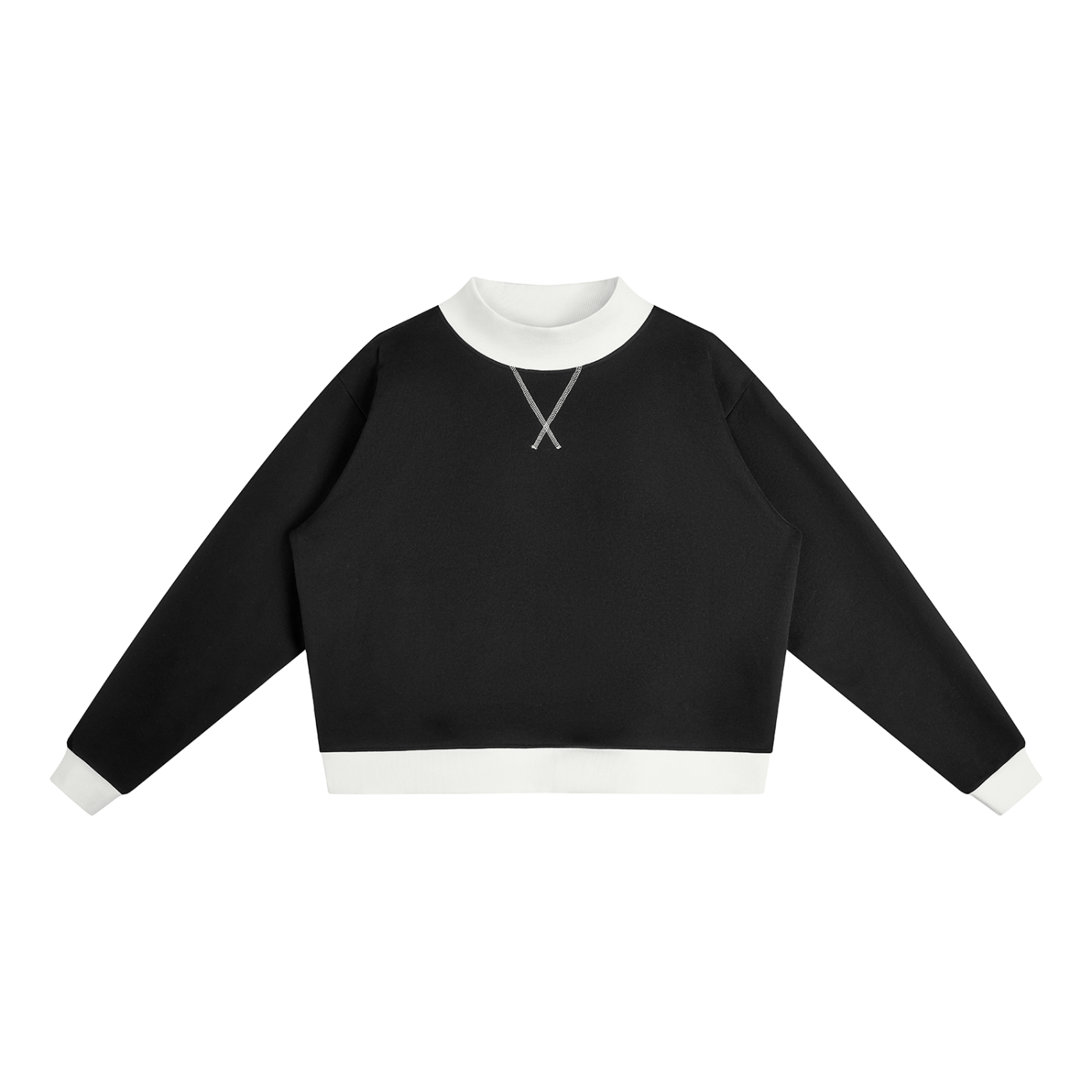 Mock Neck Crewneck Sweatshirt