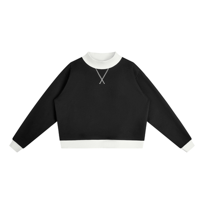 Mock Neck Crewneck Sweatshirt