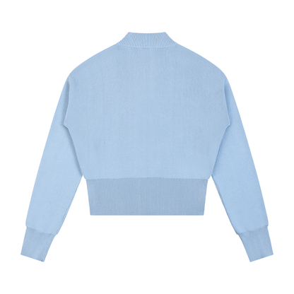 Mock Neck Zip Up Cardigan