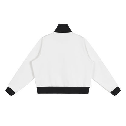 Side Stripe Cropped Track Jacket - Rapper's Digest