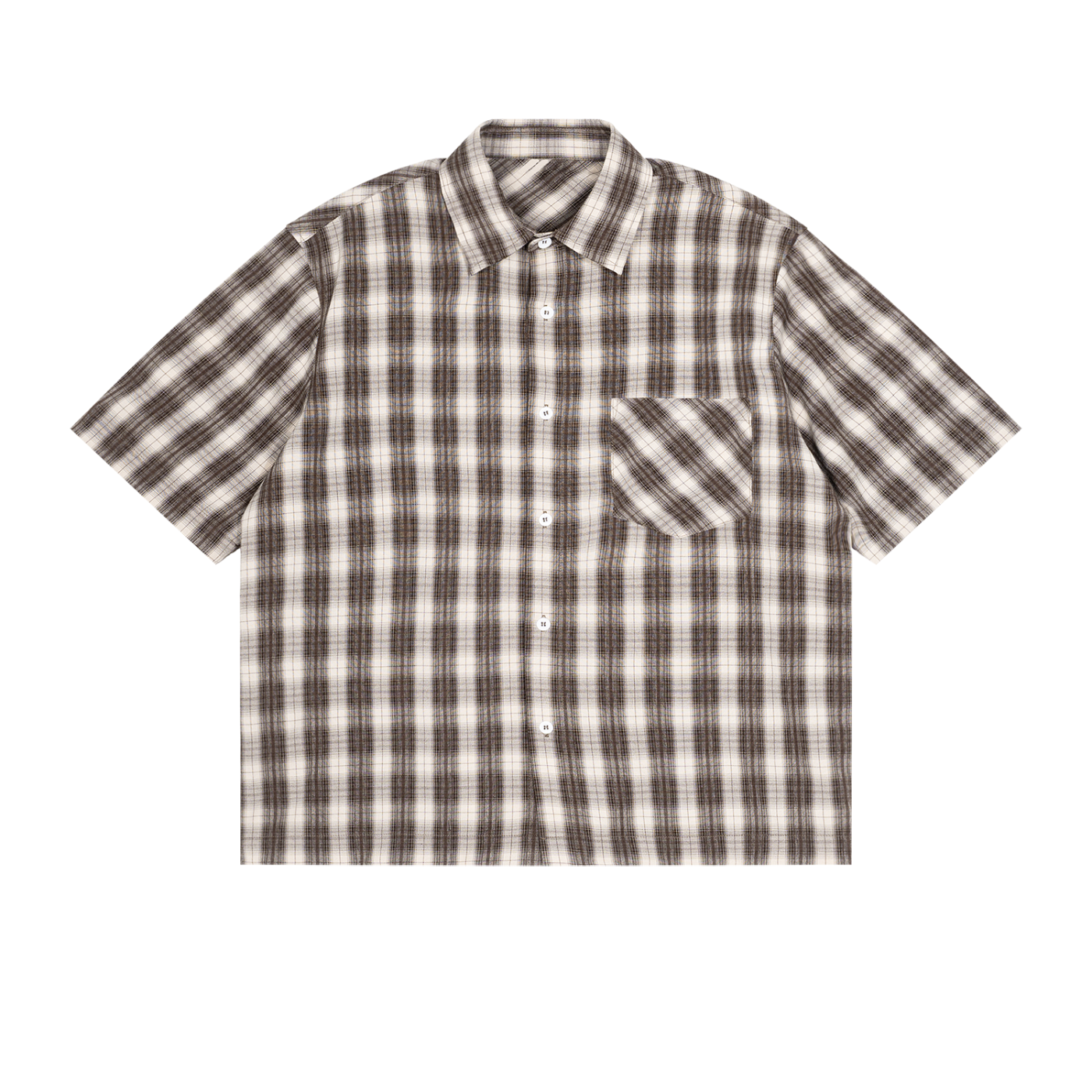 Boxy Plaid Short Sleeve Shirt