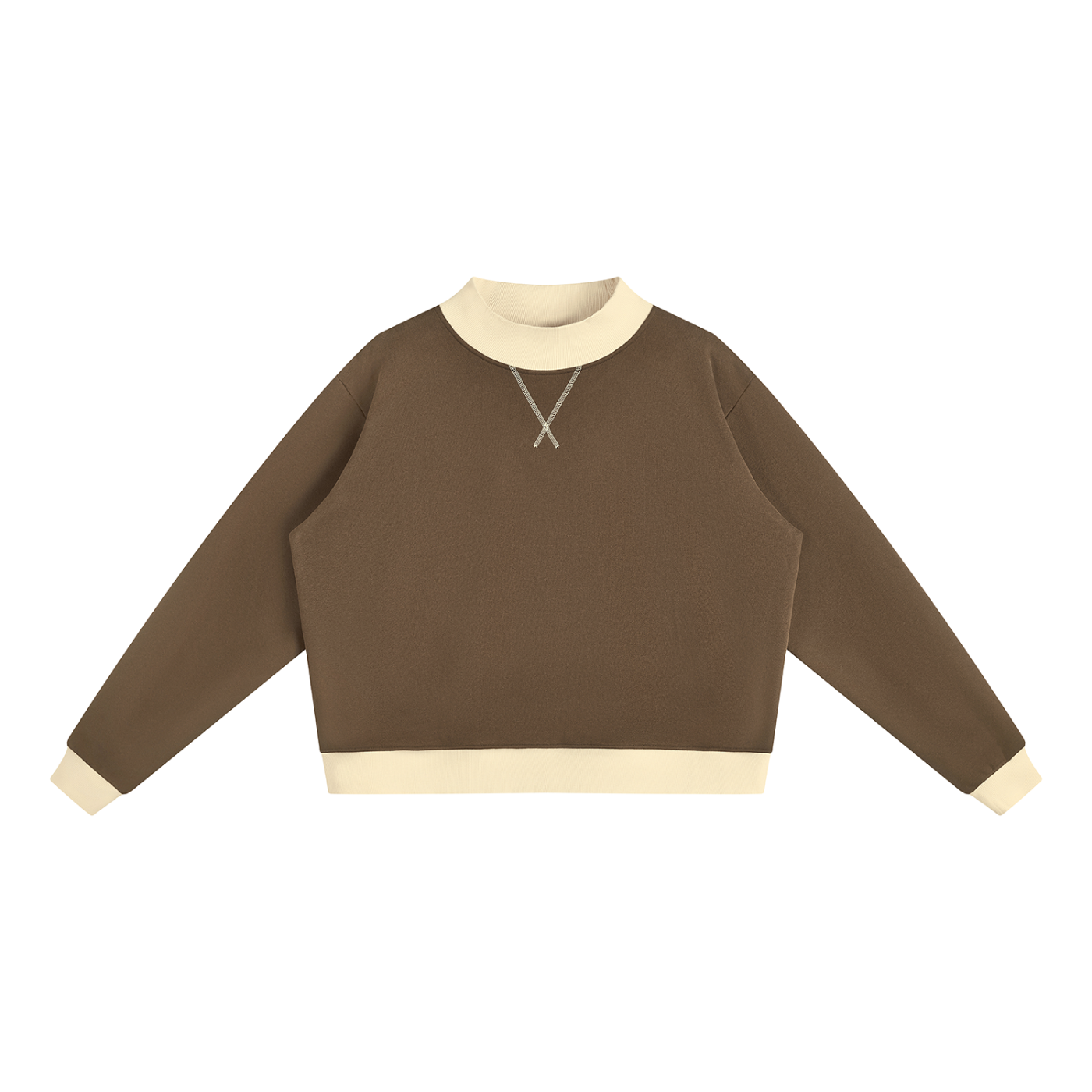 Mock Neck Crewneck Sweatshirt