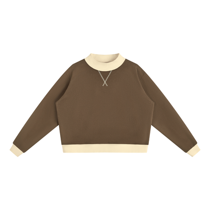 Mock Neck Crewneck Sweatshirt