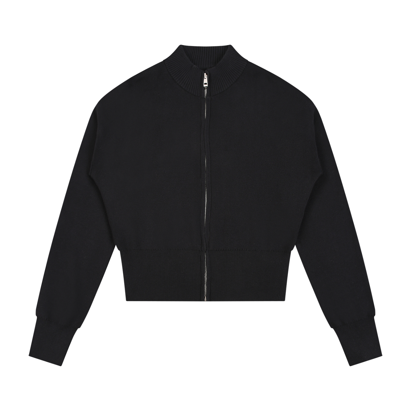 Mock Neck Zip Up Cardigan