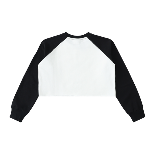Doll N8tion Raw-Hem Raglan Crop Sweatshirt - Rapper's Digest