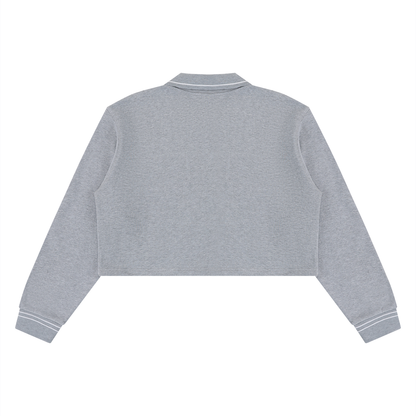 Crop Collared Sweatshirt