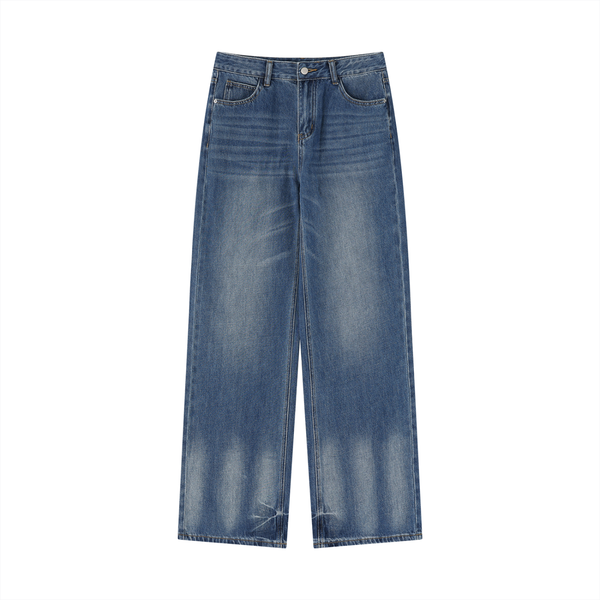 Vintage Wash Wide Leg Jeans - Rapper's Digest