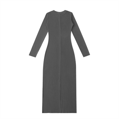 Dyed Washed Slit Maxi Dress - Rapper's Digest