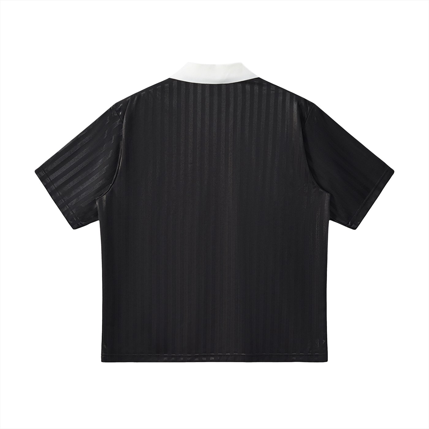 Contrast Collar Striped Soccer Jersey - Rapper's Digest