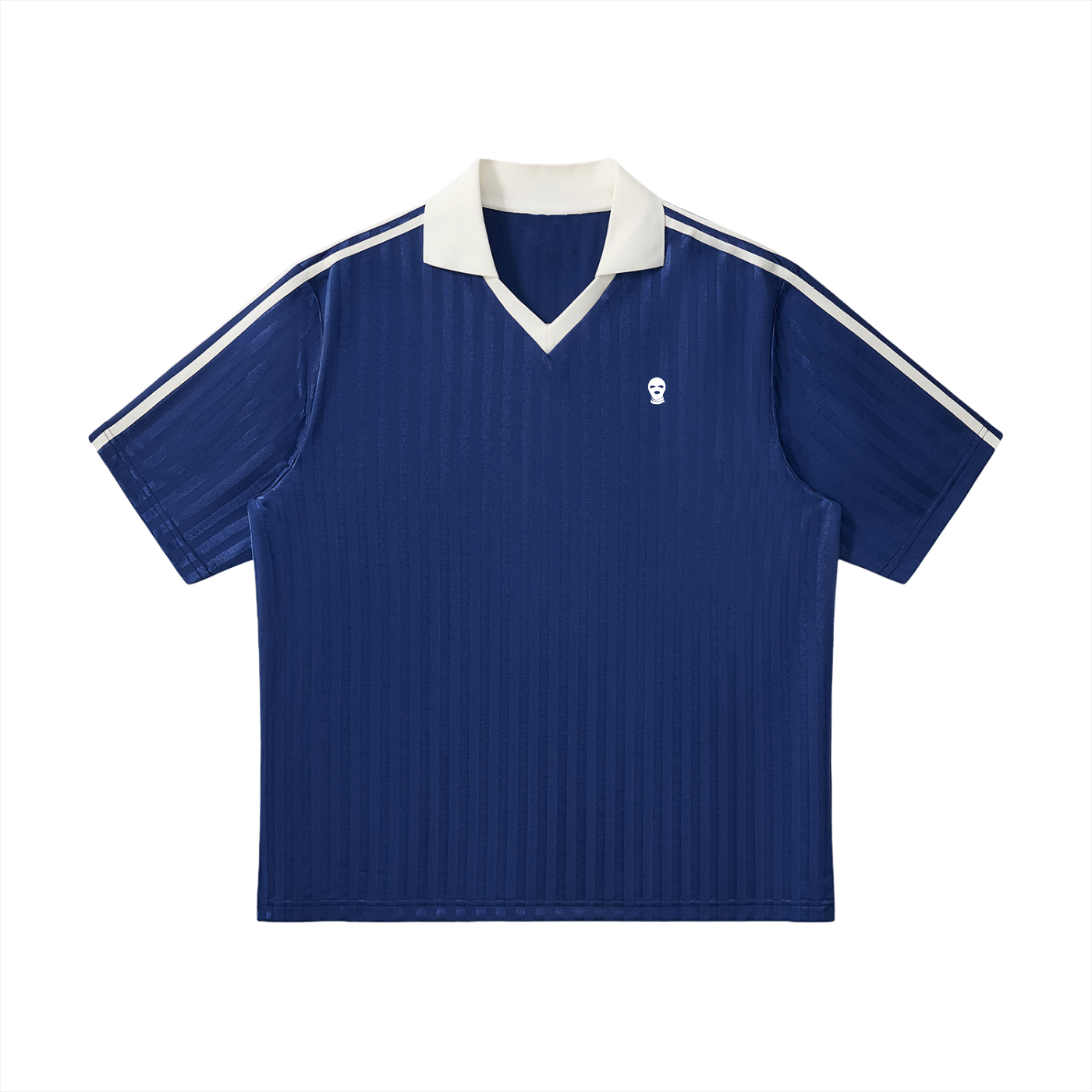 Contrast Collar Striped Soccer Jersey - Rapper's Digest