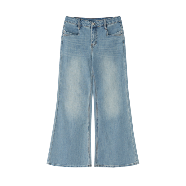 Vintage Wash Flared Leg Jeans - Rapper's Digest