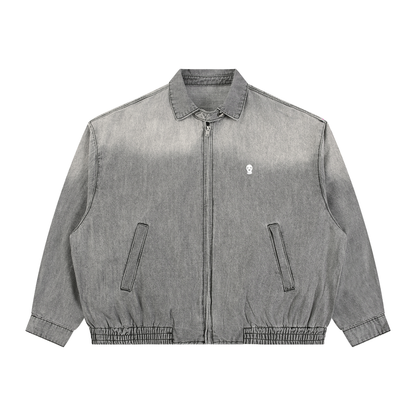 Vintage Wash Full-Zip Denim Jacket - Rapper's Digest