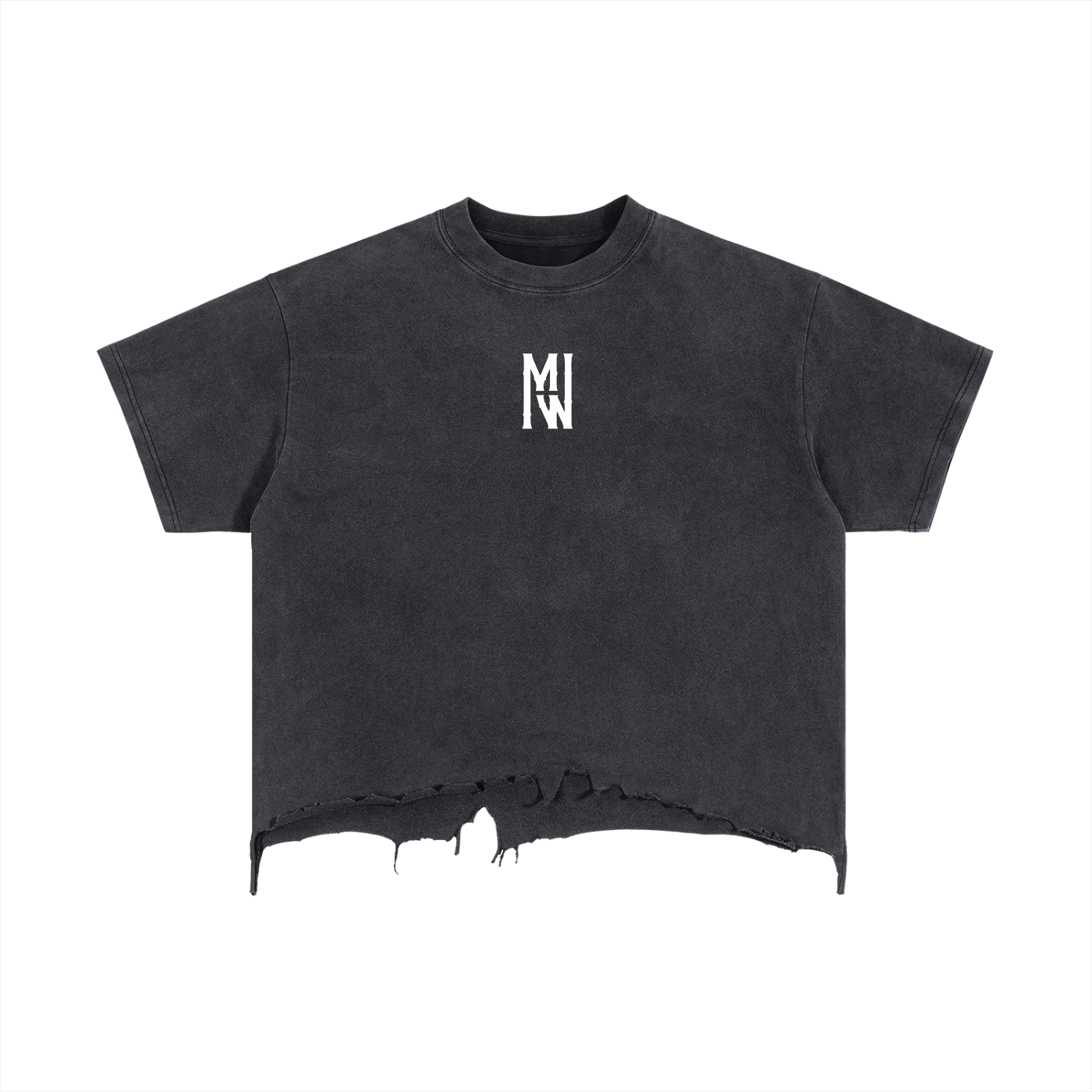 Mori White Vintage Boxy Distressed T-Shirt - Rapper's Digest