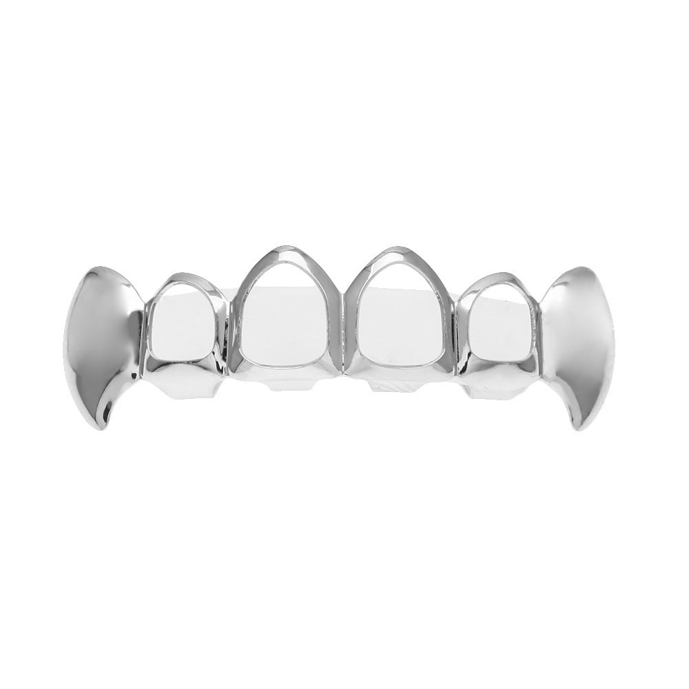 Hip-hop polished grillz with gold electroplating