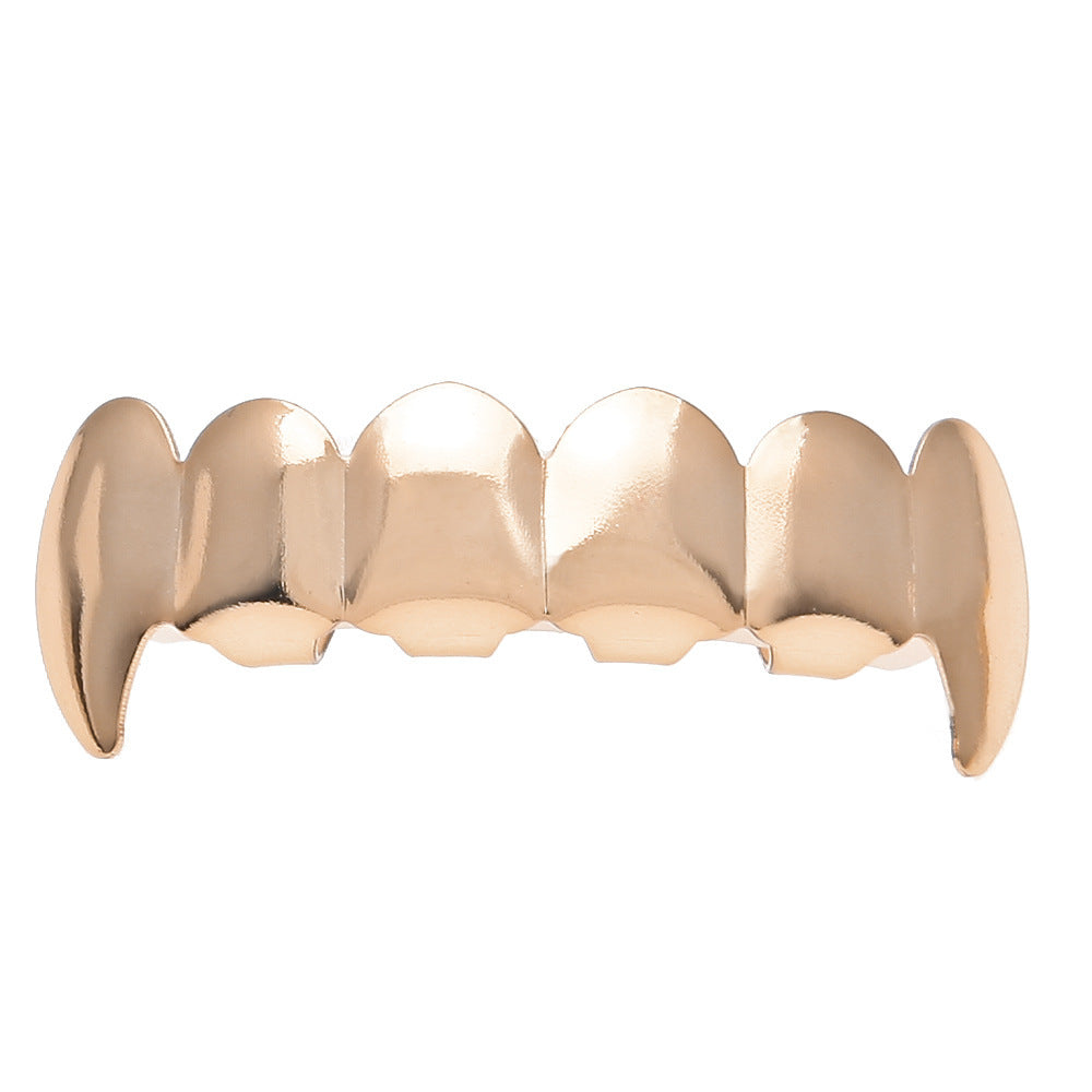 Hip-hop polished grillz with gold electroplating