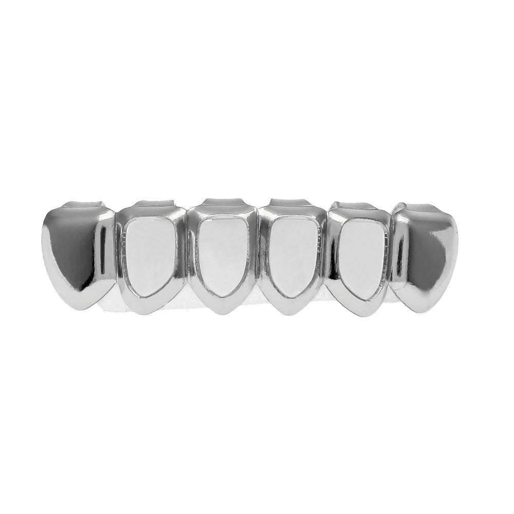 Hip-hop polished grillz with gold electroplating